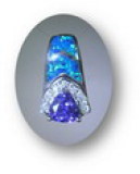 Brilliance Tanzanite Anhänger m. Opal u. Zirkonia