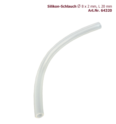 Silikon-Schlauch / Ø 8 x 2 mm, 20 cm lang