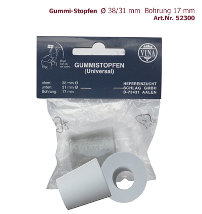 Gummi-Stopfen – Ø 38/31 – Bohrung 17 mm