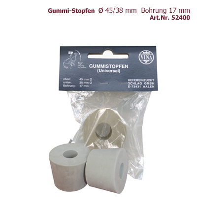 Gummi-Stopfen – Ø 45/38 – Bohrung 17 mm