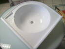 lavabo d'angle blanc
