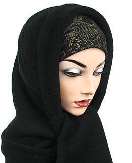 Mütze Kappe Kapuze Schal Kapuzenschal Kopfbedeckung zur Perücke bei Haarverlust nach Chemo