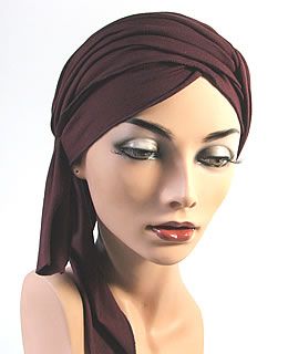 Stirnband Dekoschal für Turbane Mützen Kopfbedeckungen bei Haarverlust durch Chemo Alopecie Chemothe