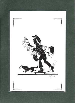 Zeitungsjunge (Klappkarte DIN A5)