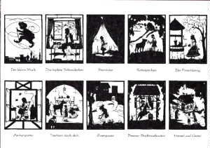 Postkarte mit 10 Märchenmotiven