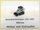 Kompacktlader Weiss mittel mit Schaufel