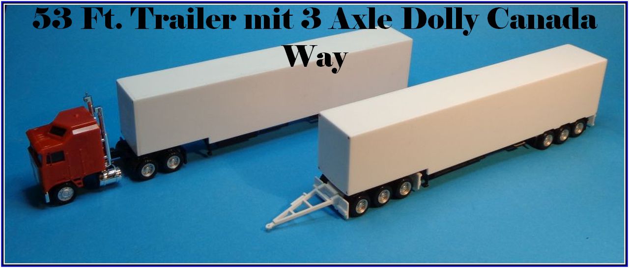 2 x 53 FT trailers with 3 axle Dolly uni