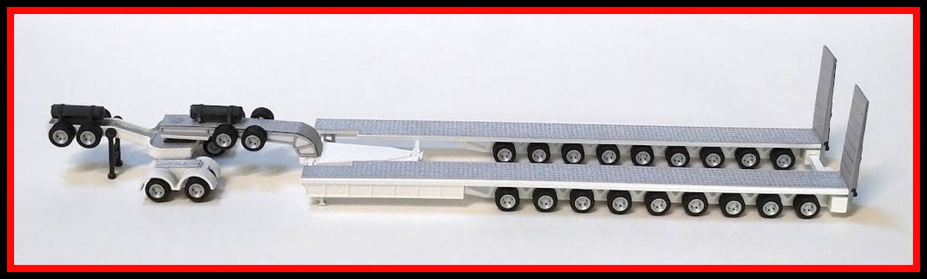 PTS 9 Axle Low Bed Trailer Kit uni weiss