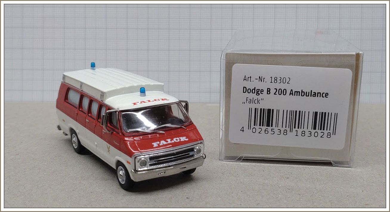 Brekina Dodge B 200 Ambulance Falck