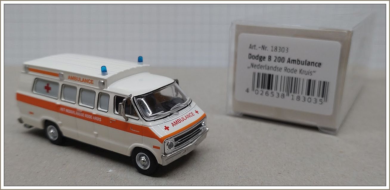 Brekina Dodge B 200 Ambulance  Niederlande