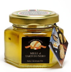 Trüffel in Honig, reiner Bienenhonig mit Trüffeleinlage aus Italien 110g im Glas