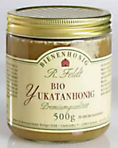 Bio-Yukatanhonig, Mischtracht, kaltgeschleuderter reiner Bienenhonig von R. Feldt, Glas 500g