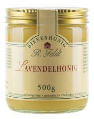 Lavendelhonig, sortenreiner, kaltgeschleuderter reiner Bienenhonig von R. Feldt im Glas 500g