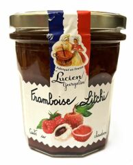 Himbeer & Litchi-Konfitüre von Lucien Georgelin aus Frankreich im Glas 320g