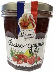 Erdbeer-Guavenkonfitüre aus französischen Erdbeeren im Glas mit 65% Fruchtanteil aus Frankreich 320g