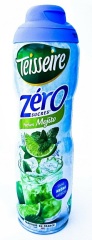 Barsirup-Zero: Minze & grüne Zitrone "Virgin Mojito", Soda-Masch. geeigneter Sirup 600ml oder 1800ml
