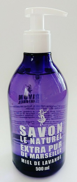 Flüssigseife mit Lavendel-Öl und Honig, traditionell  im Kessel gekocht aus Frankreich 500ml