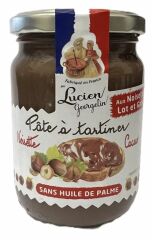 Haselnusscreme mit Kakao, Brotaufstrich ohne Palmöl aus Frankreich mit 16% Haselnüssen 280g