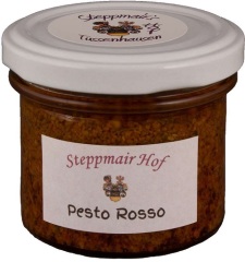 Pesto Rote Tomaten, Allgäuer  Pesto vom Steppmair Hof, delikate, vegane Sauce 95g