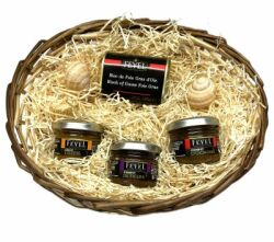 Geschenkkorb Foie Gras mit 4 Französischen Spezialitäten von Feyel für die feine Küche