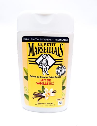 Duschgel mit Vanille-Duft hergestellt auf pflanzlicher Waschbasis aus Frankreich 250 o. 650ml