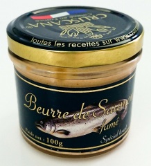 Lachsbutter, Butter mit geräuchertem Lachs von Cruscana aus Frankreich 100g