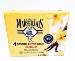 Vanille-Seife, 100g Stückseifen mit Vanilleextrakt aus Frankreich 400g