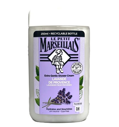 Duschgel mit Lavendel-Duft hergestellt auf pflanzlicher Waschbasis aus Frankreich 250ml