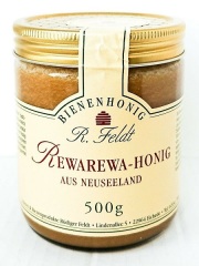 Rewarewa Baumhonig, sortenreiner, kaltgeschleuderter reiner Bienenhonig von R. Feldt im Glas 500g
