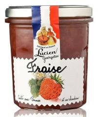 Erdbeerkonfitüre aus französischen Erdbeeren im Glas mit 60% Fruchtanteil aus Frankreich 320g