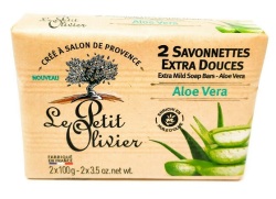 Aloe Vera mit Olivenobstöl Hand und Körperseife von Le Petit Olivier 2x100g