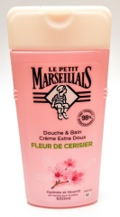 Duschgel mit Kirschblüten-Duft hergestellt auf pflanzlicher Waschbasis aus Frankreich 650ml