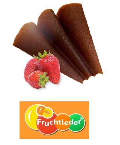 Fruchtleder® "Erdbeere" aus Erdbeeren & Äpfeln, veganer Snack aus 100% Frucht, 20g