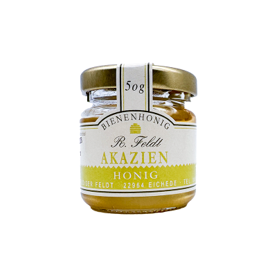 Akazienhonig 100% naturreiner Bienenhonig von Feldt 50g Glas