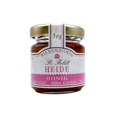 Heidehonig 100% naturreiner Bienenhonig von Feldt 50g Glas