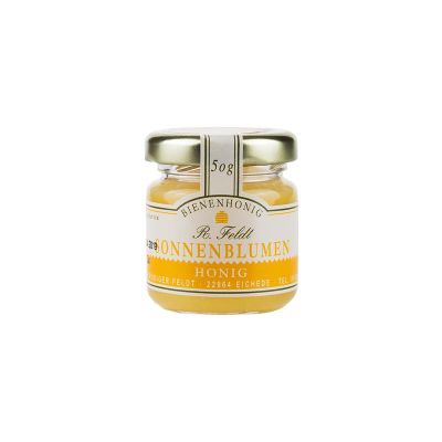 Sonnenblumenhonig 100% naturreiner Bienenhonig von Feldt 50g Glas