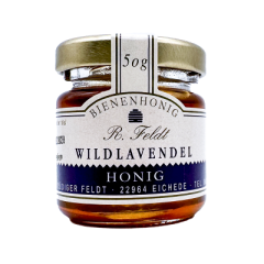 Wildlavendelhonig 100% naturreiner Bienenhonig von Feldt 50g Glas