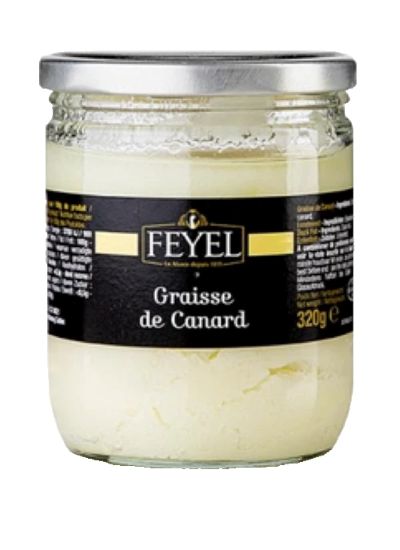 Entenschmalz, Graisse d`Canard franz. Delikatess Enten Schmalz ungesalzen 320g Glas