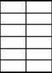 100 DIN A4 Bögen mit 105 x 48 mm Etiketten