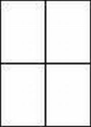 100 DIN A4 Bögen mit 105 x 148 mm Etiketten