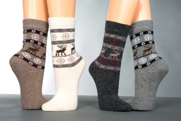 Angora-Socken "Skandinavien Design"____(2 Paar)