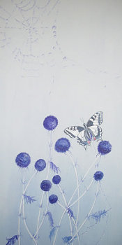 033, blaue stachelblume, 40x100 cm, acryl auf leinwand, verkauft.jpg