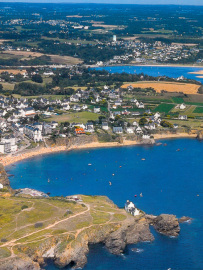 Vue aérienne des plages du Poudu