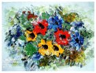 Sommerblumen - Acryl auf Leinwand - 40 x 50 cm