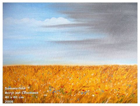 Sommerfeld - Acryl auf Leinwand - 40 x 80 cm
