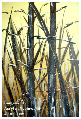 Bambus II - Acryl auf Leinwand-40 x 60 cm