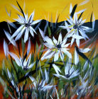 Blumen in Landschaft-50x50cm-Acryl