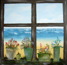 Fenster zum Meer - 50 x 50 cm - Acryl