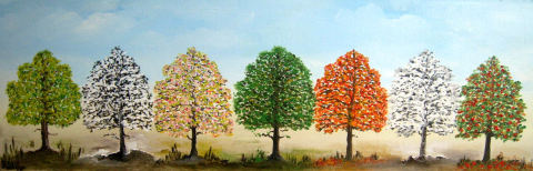 Jahreszeiten  II - 30 x 90 cm - Acryl
