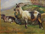 7h. Eugen Osswald, 1879-1960, "Zwei Ziegen", Öl/Lwd., 40x50 cm